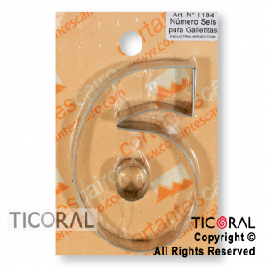 CORTANTE C 1184 NUMERO 6 PARA GALLETITAS x 1